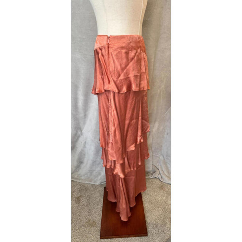 Anthropologie Coral Tiered Maxi Skirt - Picture 3 of 6